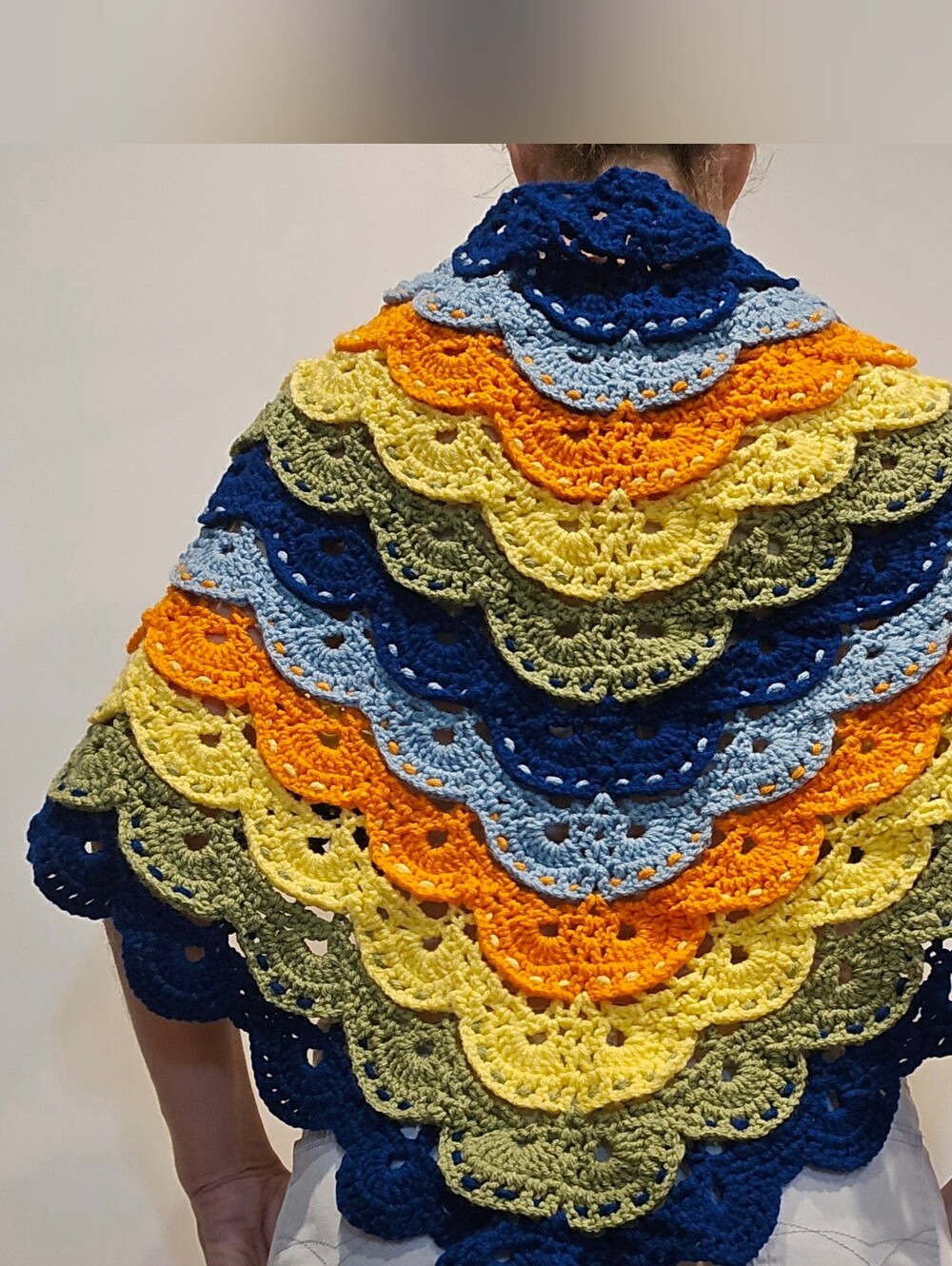 Handmade Crochet Virus Shawl Wrap - Picture 11 of 11
